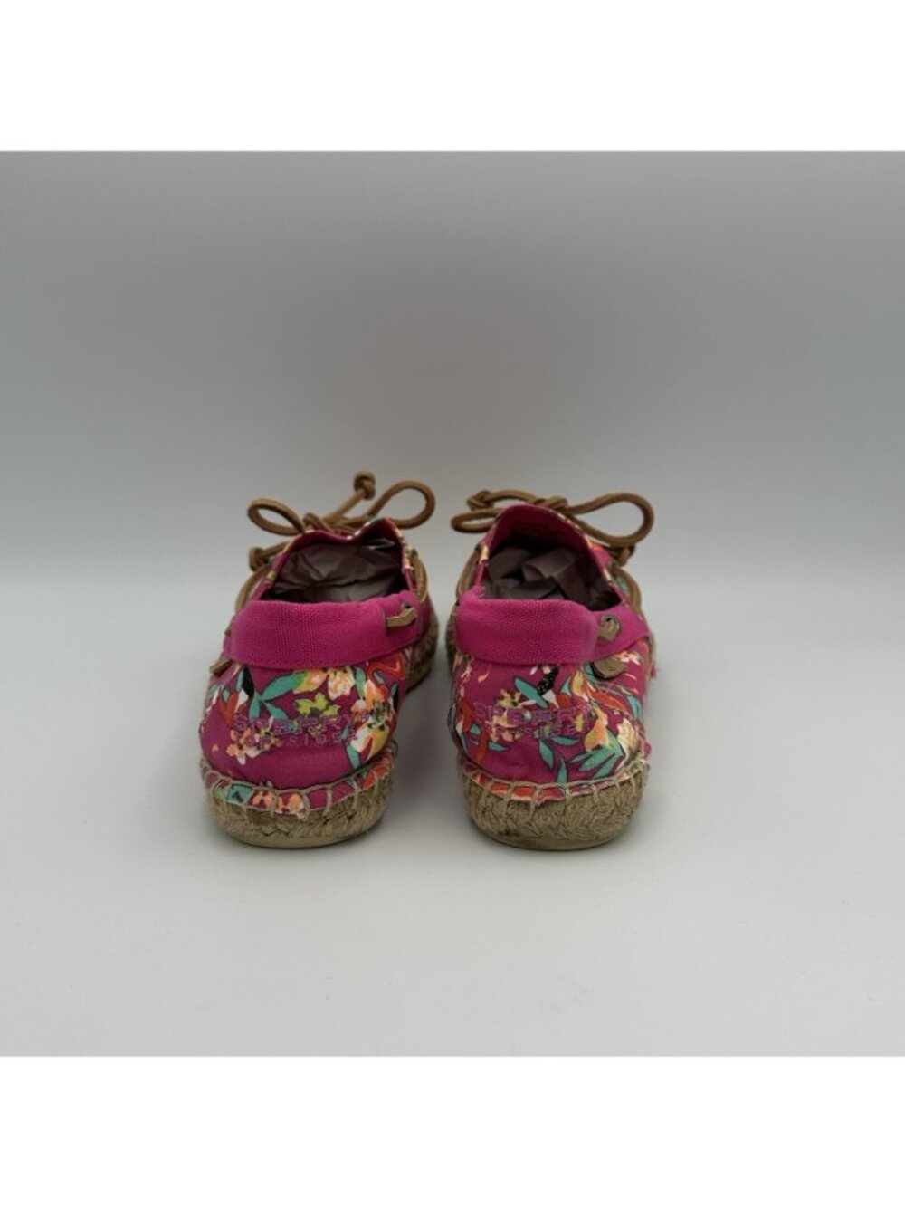 Sperry Espadrilles Women's Size 9 Pink Floral Slip On Flat Shoes Canvas STS93180 - Picture 4 of 10